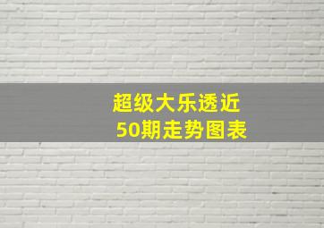 超级大乐透近50期走势图表