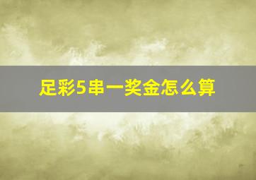 足彩5串一奖金怎么算