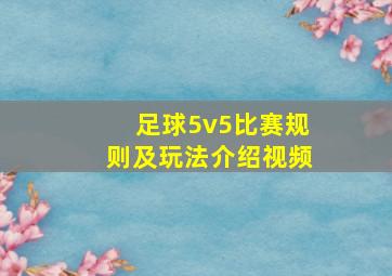 足球5v5比赛规则及玩法介绍视频