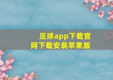 足球app下载官网下载安装苹果版