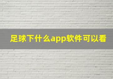 足球下什么app软件可以看