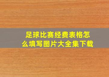 足球比赛经费表格怎么填写图片大全集下载