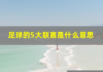 足球的5大联赛是什么意思