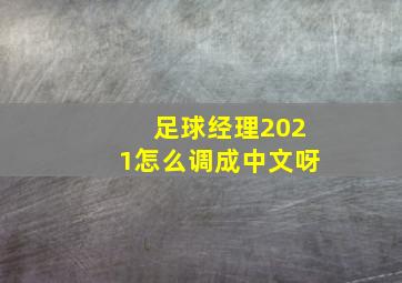 足球经理2021怎么调成中文呀