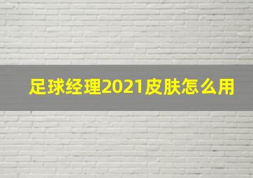 足球经理2021皮肤怎么用