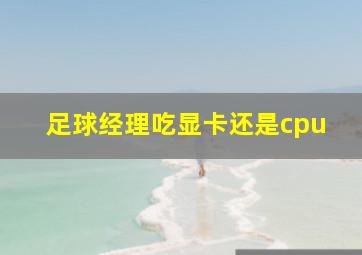 足球经理吃显卡还是cpu