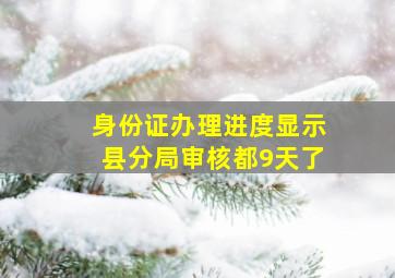 身份证办理进度显示县分局审核都9天了