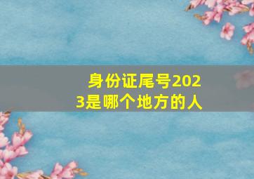 身份证尾号2023是哪个地方的人