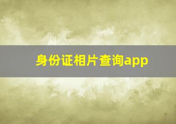 身份证相片查询app