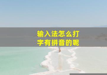 输入法怎么打字有拼音的呢