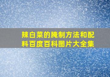 辣白菜的腌制方法和配料百度百科图片大全集