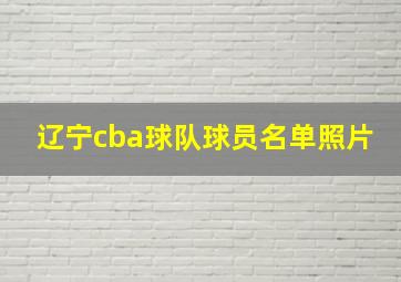 辽宁cba球队球员名单照片