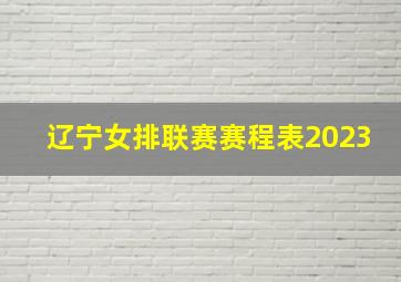 辽宁女排联赛赛程表2023