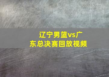 辽宁男篮vs广东总决赛回放视频