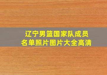 辽宁男篮国家队成员名单照片图片大全高清