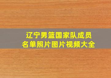 辽宁男篮国家队成员名单照片图片视频大全