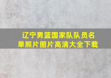 辽宁男篮国家队队员名单照片图片高清大全下载