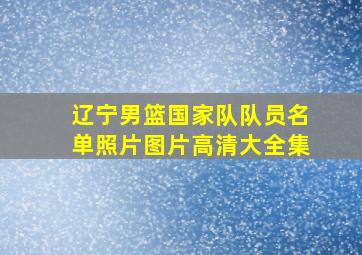 辽宁男篮国家队队员名单照片图片高清大全集