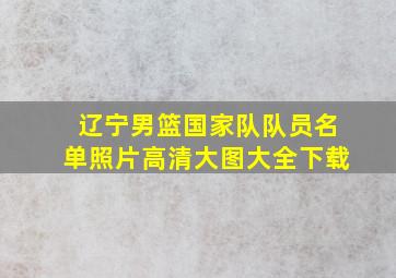 辽宁男篮国家队队员名单照片高清大图大全下载