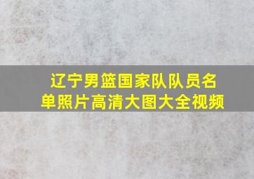 辽宁男篮国家队队员名单照片高清大图大全视频