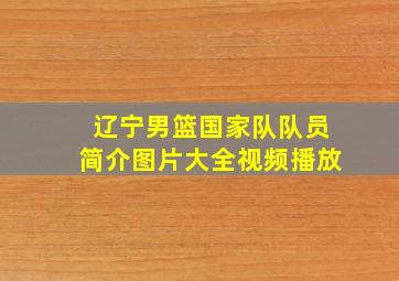 辽宁男篮国家队队员简介图片大全视频播放