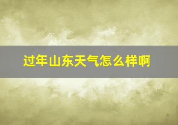 过年山东天气怎么样啊