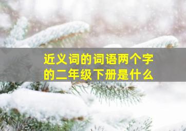 近义词的词语两个字的二年级下册是什么