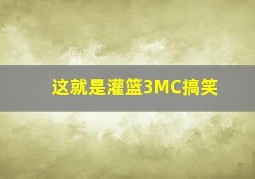 这就是灌篮3MC搞笑