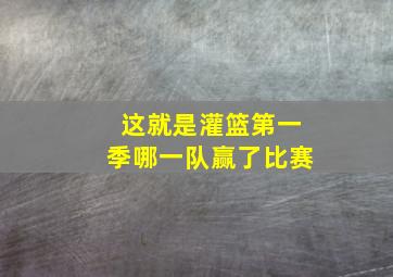 这就是灌篮第一季哪一队赢了比赛