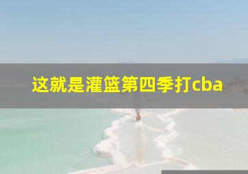 这就是灌篮第四季打cba