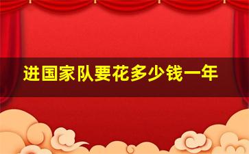 进国家队要花多少钱一年