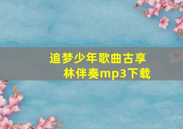 追梦少年歌曲古享林伴奏mp3下载