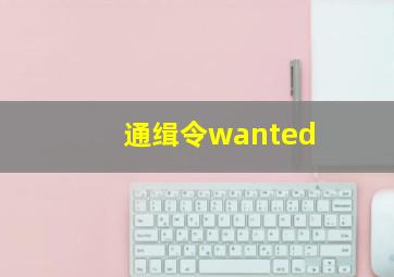 通缉令wanted