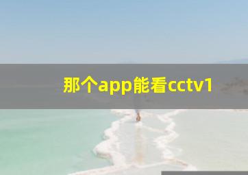 那个app能看cctv1