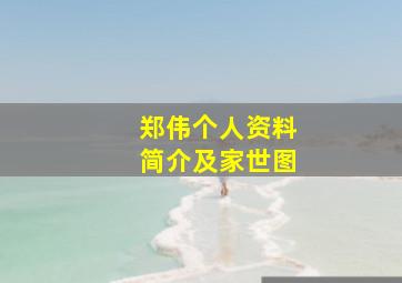 郑伟个人资料简介及家世图