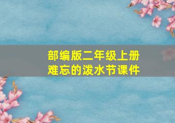 部编版二年级上册难忘的泼水节课件