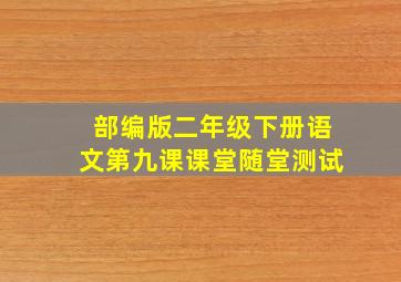 部编版二年级下册语文第九课课堂随堂测试