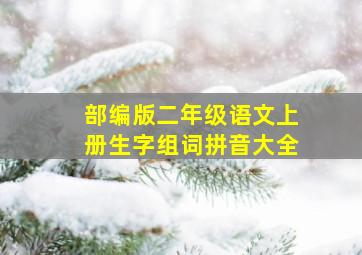 部编版二年级语文上册生字组词拼音大全