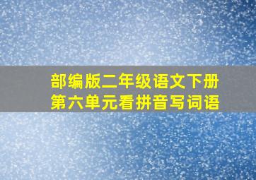 部编版二年级语文下册第六单元看拼音写词语