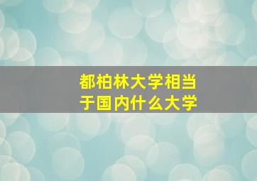 都柏林大学相当于国内什么大学