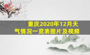 重庆2020年12月天气情况一览表图片及视频