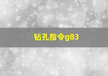 钻孔指令g83