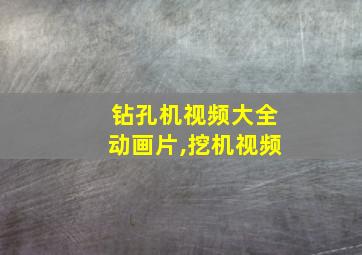 钻孔机视频大全动画片,挖机视频