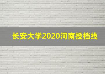 长安大学2020河南投档线