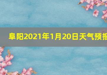 阜阳2021年1月20日天气预报