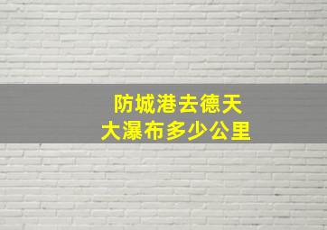 防城港去德天大瀑布多少公里