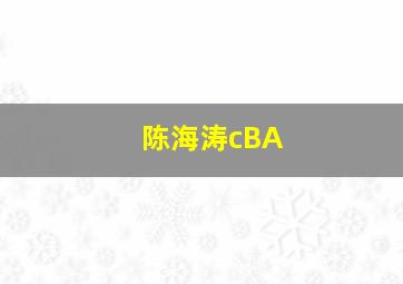 陈海涛cBA