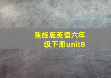 陕旅版英语六年级下册unit8