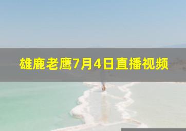 雄鹿老鹰7月4日直播视频