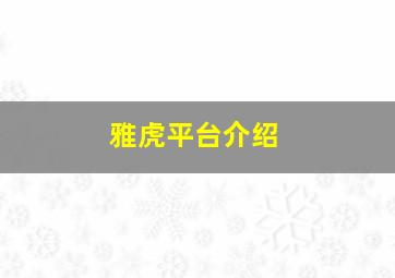 雅虎平台介绍